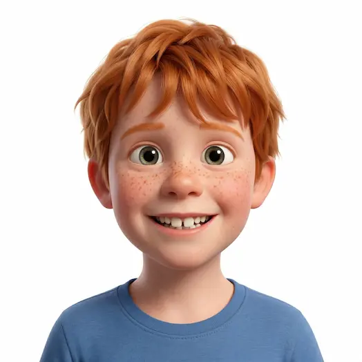Illustration of Leo, age 5